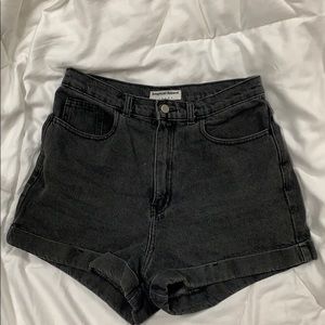 American Apparel High-Waisted Jean Shorts